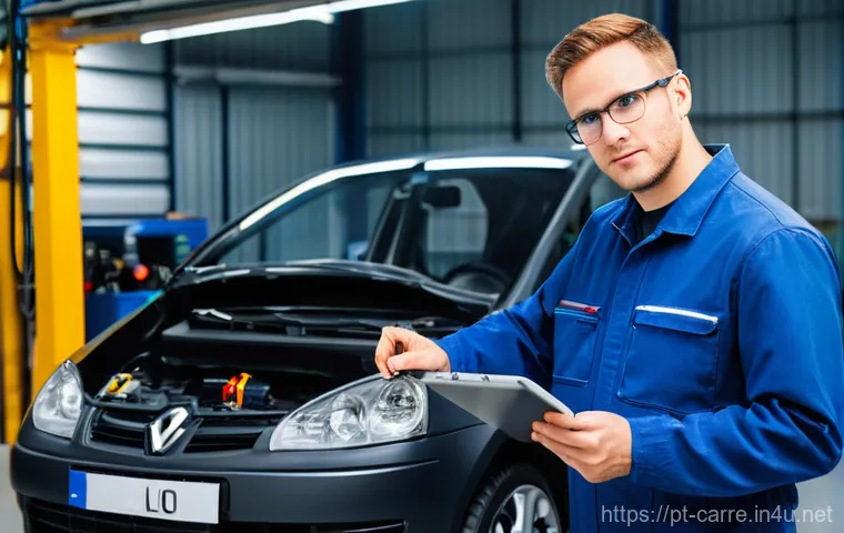 자동차정비 실무에서 사용하는 장비 - **Prompt 1: Advanced Electronic Vehicle Diagnostics**
"A highly detailed, realistic image of a c...