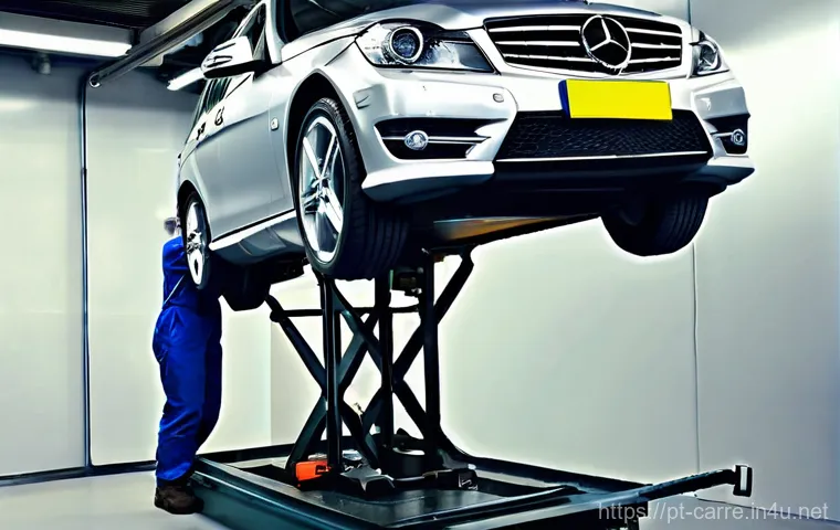 자동차정비 실무에서 사용하는 장비 - **Prompt 1: Advanced Electronic Vehicle Diagnostics**
    "A highly detailed, realistic image of a c...